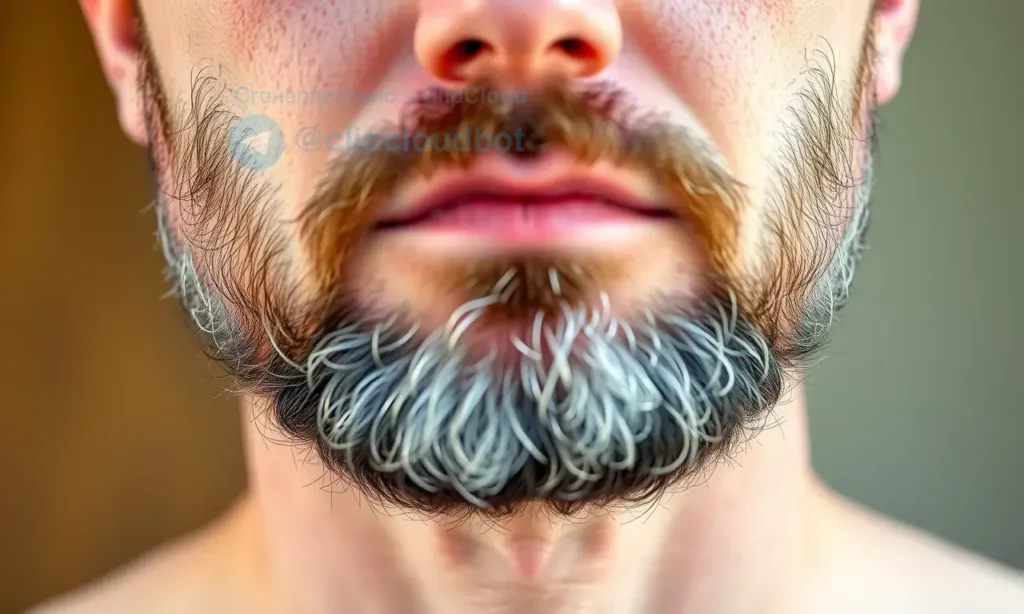 A man with patchy beard loss, showing natural hair thinning in small areas of the beard, realistic skin texture, soft natural lighting, calm and neutral expression, no signs of injury or disease, medical context implied but not explicit