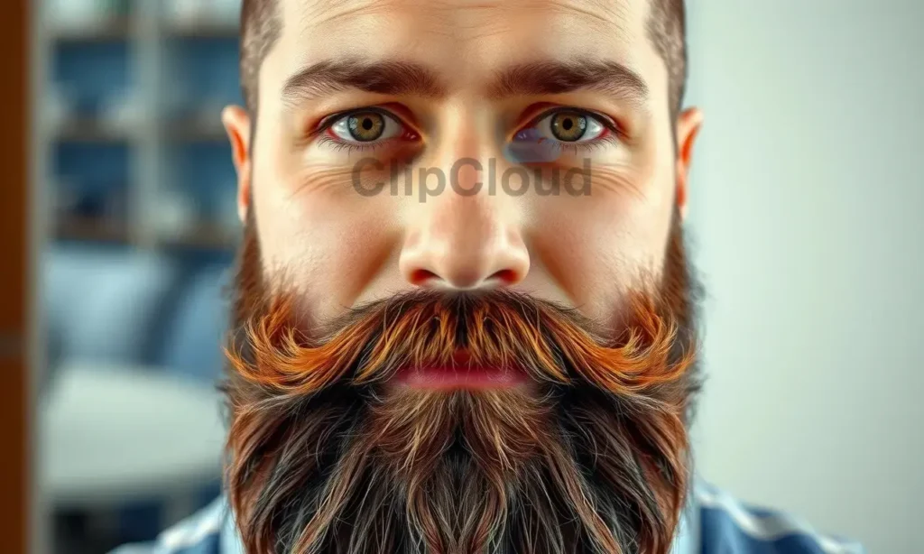 A close-up portrait of a man with a perfectly styled, neat, and well-groomed thick beard, looking confident and proud, soft studio lighting, highly detailed, photorealistic