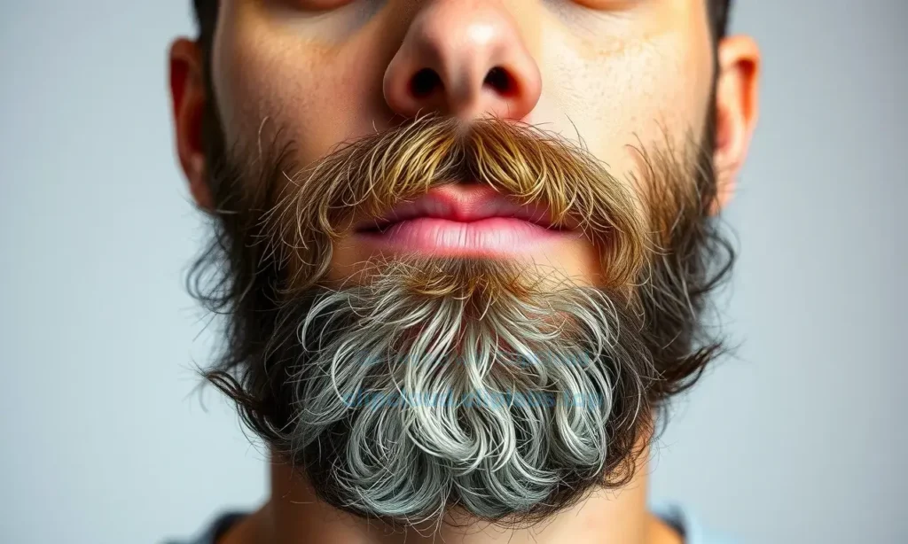 A close-up, high-quality portrait of a man in his late 30s with a neatly trimmed, full beard. The image should focus on the texture and health of the facial hair, conveying a sense of natural growth and maturity. The lighting should be soft and professional, highlighting the details of the beard against a clean, neutral background.