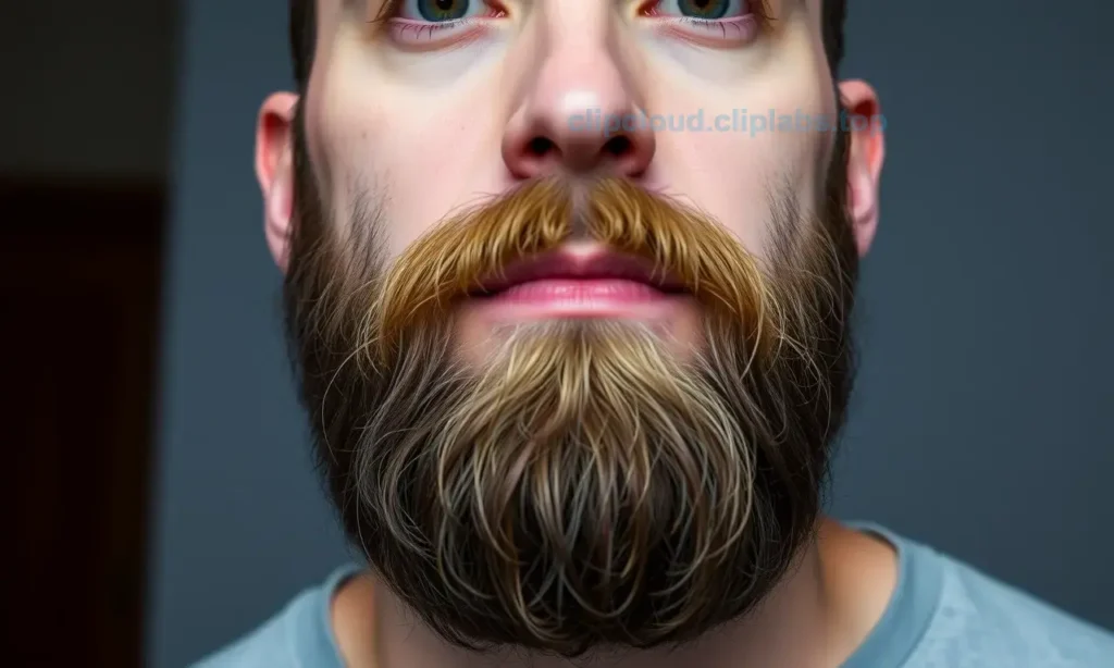 A close-up, high-quality portrait of a man with a well-groomed, thick beard. The beard is smooth, defined, and neatly styled, showing no signs of frizz or stray hairs. The lighting is soft and professional, highlighting the texture of the facial hair and the man's confident expression. The background is a neutral, blurred studio setting to keep the focus on the subject.
