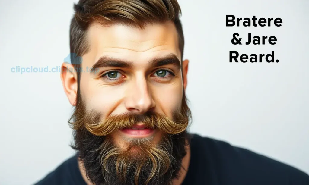A well-groomed man with a neatly trimmed beard looking confident and proud, symbolizing proper beard care and grooming, clean background, high detail, motivational atmosphere