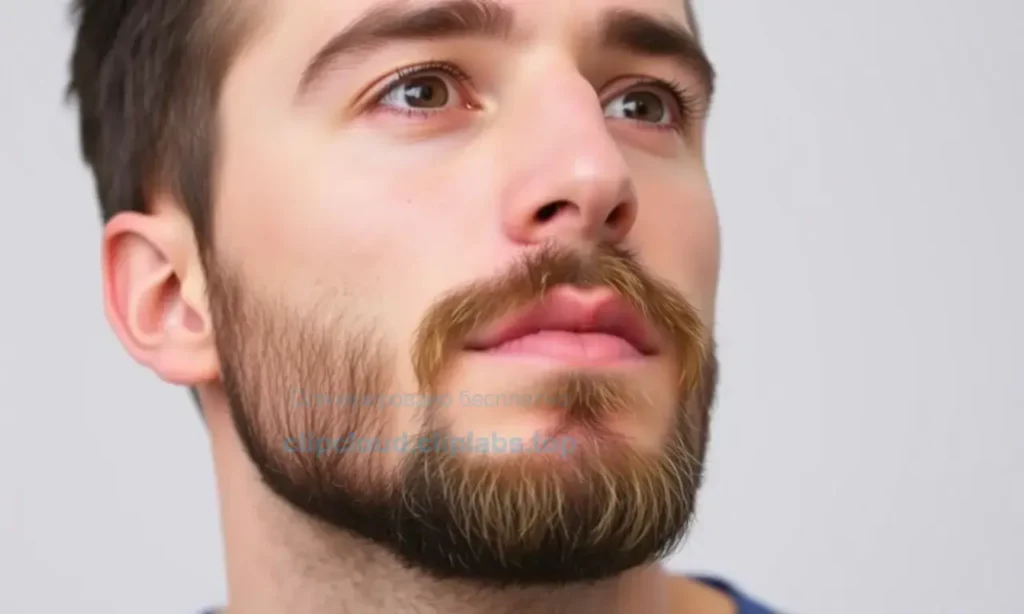 A well-groomed, neatly trimmed beard on a man's face, showing attention to detail in grooming, with clean lines and even length, set against a neutral background to emphasize the beard's appearance