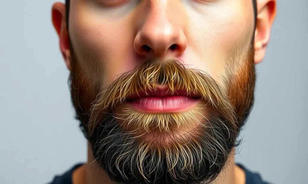 A close-up, high-quality portrait of a man with a well-groomed, smooth beard. The beard is neatly trimmed and lies flat against the skin, demonstrating a healthy, hydrated texture without any frizz or stray hairs. The lighting is soft and professional, highlighting the clean lines of the grooming. The background is a neutral, out-of-focus studio setting to keep the focus entirely on the beard's condition.