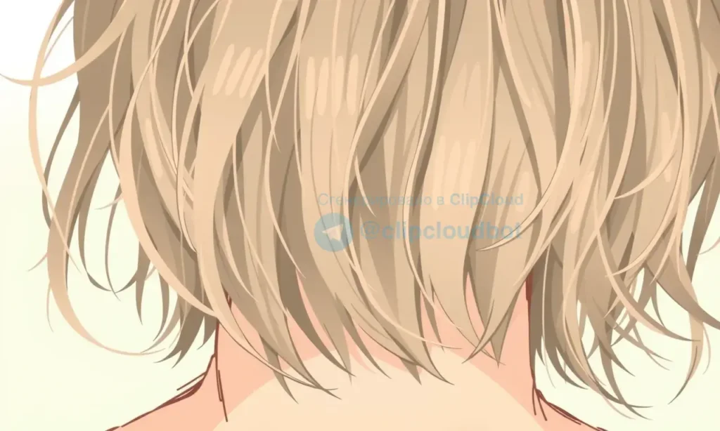 A close-up, detailed illustration of a person's head and shoulders. The focus is on the hair, showing a slightly messy, natural texture. Subtle hints of a light, pleasant scent (like fresh herbs or clean linen) are visually represented through soft, diffused light and color gradients around the hair. The overall mood is clean, fresh, and healthy.