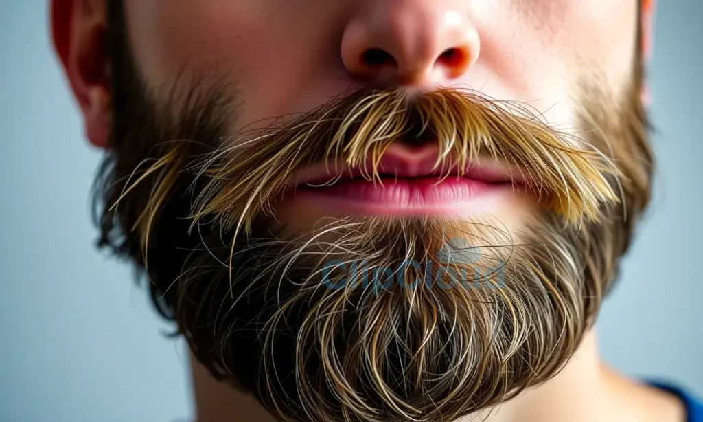 A close-up portrait of a man with a thick, well-groomed beard and healthy-looking skin, symbolizing successful beard growth. The image should convey a sense of vitality and proper care, with soft, natural lighting to highlight the texture of the beard and skin.