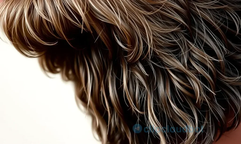 A close-up shot of a man's beard, showing healthy, well-maintained hair. The beard should appear clean and full, with a slight sheen suggesting the use of beard oil or balm. Focus on the texture and individual strands of hair. The background should be softly blurred, perhaps a neutral color like beige or light gray, to keep the attention on the beard. The lighting should be soft and natural, highlighting the beard's texture without harsh shadows.