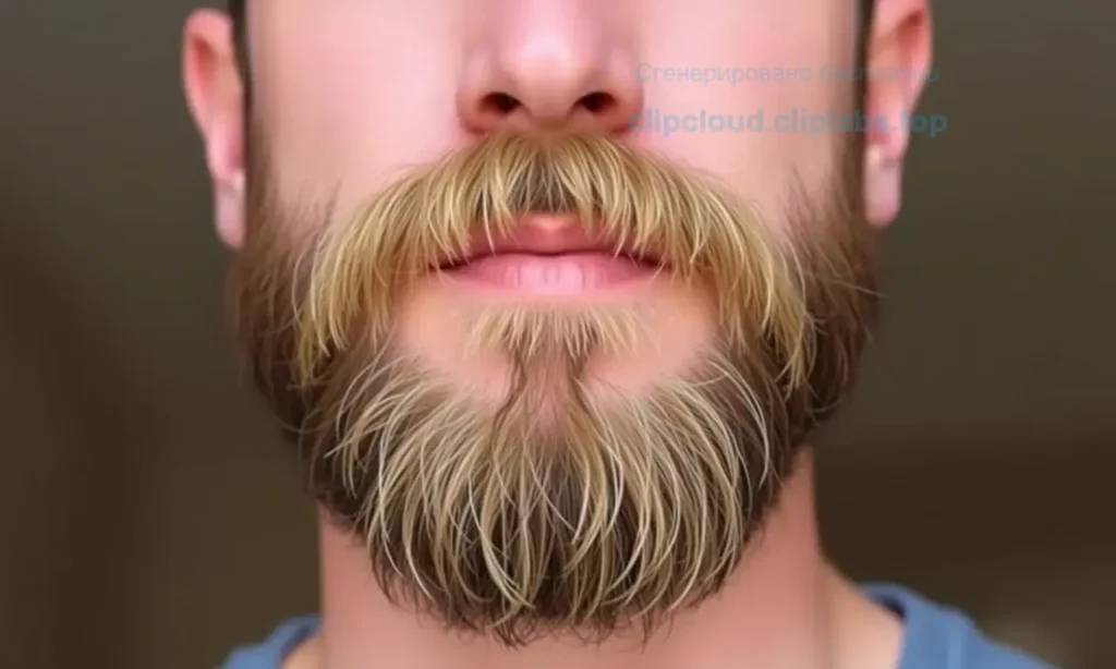 A close-up portrait of a man with a well-groomed beard and mustache, showcasing the texture and details of the facial hair. The man should have a neutral expression, looking directly at the camera. The background should be simple and uncluttered, focusing on the beard and mustache. The lighting should be soft and natural, highlighting the facial hair without casting harsh shadows.