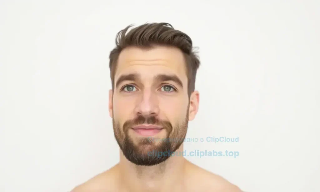 A man with a neatly trimmed beard looking fresh and groomed after waking up. The image shows a clean, well-maintained beard with no stray hairs, styled properly. The man appears confident and ready for the day, with a tidy appearance. The background is simple and uncluttered to focus on the grooming result.