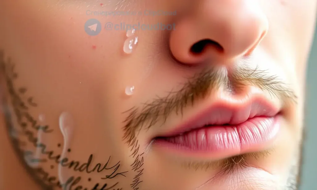 A close-up of a man's face showing smooth, well-prepared skin before shaving and trimming a beard, with subtle hydration and care, no text or numbers visible, natural lighting, realistic skin texture, focused on pre-shave preparation