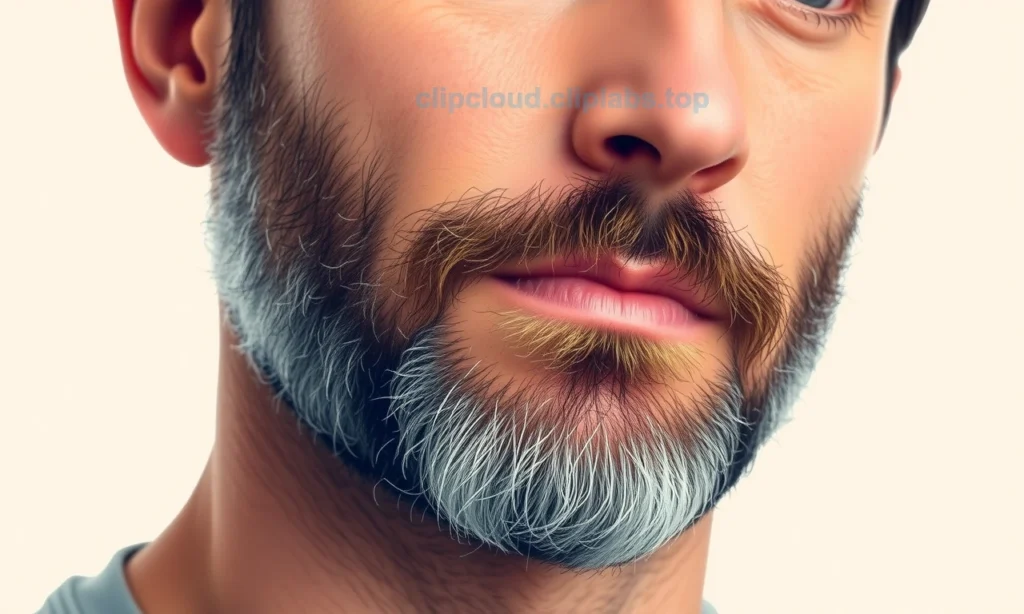 A close-up illustration of a man in his late 30s with a thin, patchy beard growing slowly after age 35, showing sparse growth on cheeks and chin, with a thoughtful expression, natural lighting, detailed skin texture, and subtle signs of aging like fine lines, representing the conclusion about what to do to grow a beard faster and look better