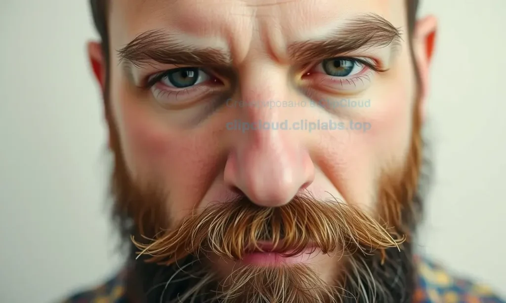 A close-up realistic portrait of a man in his mid-30s to 40s with a slowly growing beard, showing subtle hormonal changes affecting facial hair growth, natural lighting, detailed skin texture, neutral background